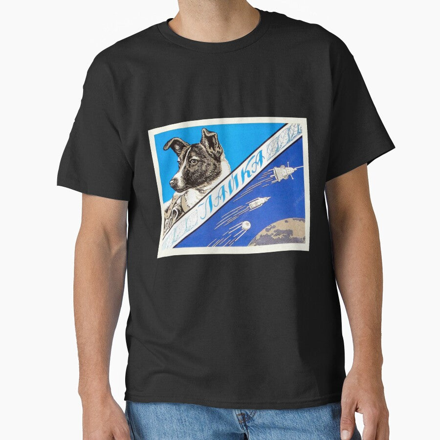 Laika, first space dog — Soviet vintage space by Designandlove T-Shirts, Hoodie, Sweatshirt | BlankRebels.com (Image 1)