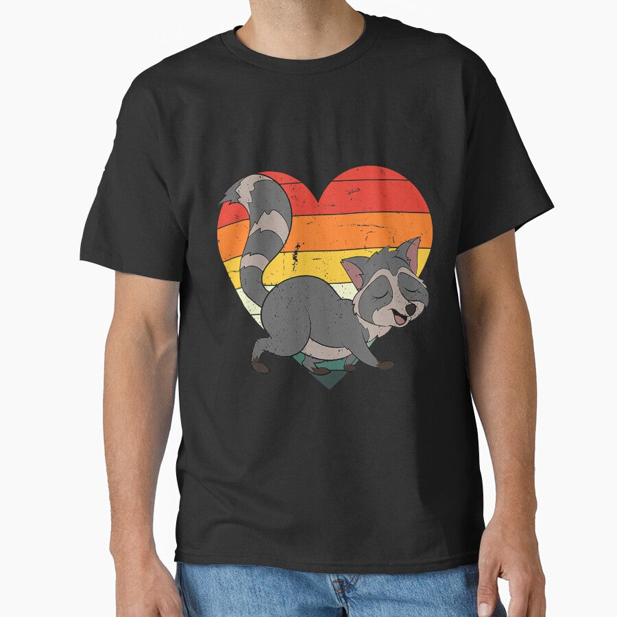 Retro Heart Animal Racoon Trash Panda by BundlerVq T-Shirts, Hoodie, Sweatshirt | BlankRebels.com (Image 1)