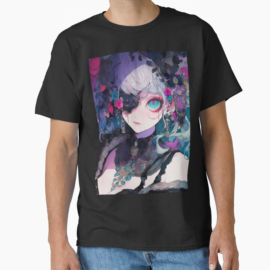 Gothic Girl Anime Art – Dark and Mysterious Aesthetic by iWallGlow T-Shirts, Hoodie, Sweatshirt | BlankRebels.com (Image 1)