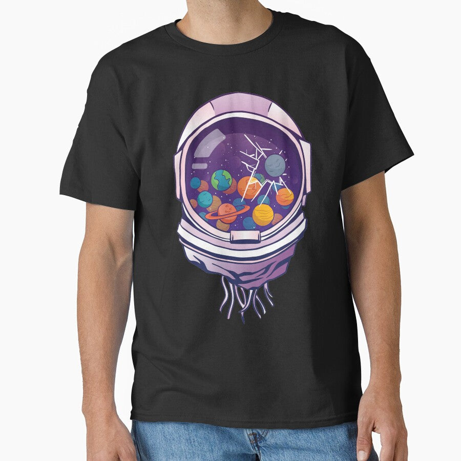 Colorful Astronaut Helmet Planets by arrowroses T-Shirts, Hoodie, Sweatshirt | BlankRebels.com (Image 1)