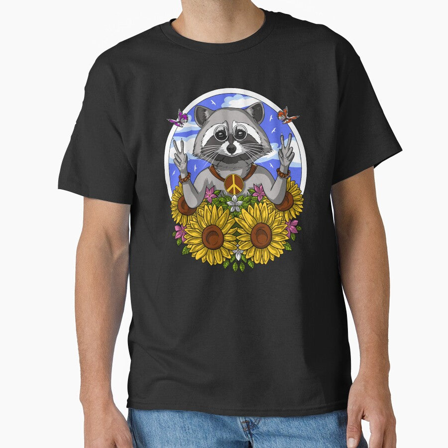 Hippie Raccoon by underheaven T-Shirts, Hoodie, Sweatshirt | BlankRebels.com (Image 1)