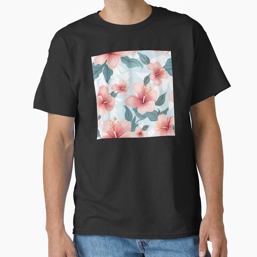 Hibiscus Flower Pattern - Coconut Girl Aesthetic by TheHellSong T-Shirts, Hoodie, Sweatshirt | BlankRebels.com (Image 1)