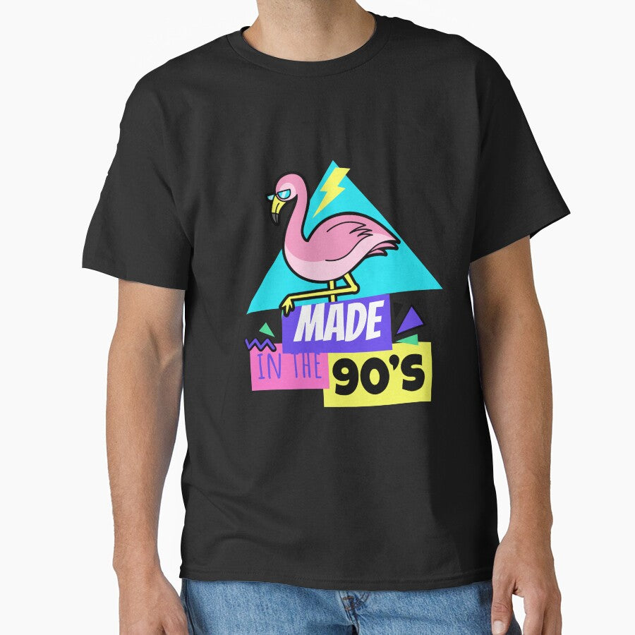Made In the 90's -  Old School Flamingo Design - by onjcdesign T-Shirts, Hoodie, Sweatshirt | BlankRebels.com (Image 1)