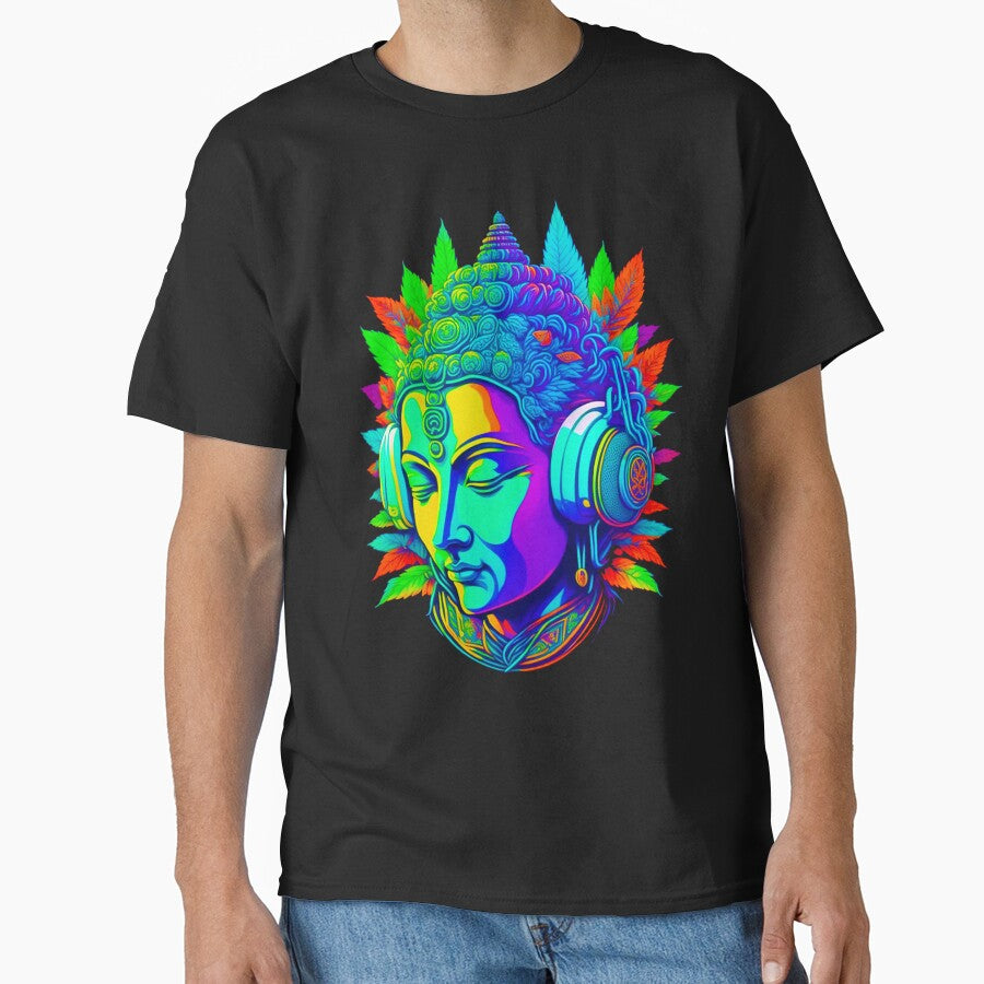 Bliss out buddha, digital art by ZenStickConcept T-Shirts, Hoodie, Sweatshirt | BlankRebels.com (Image 1)