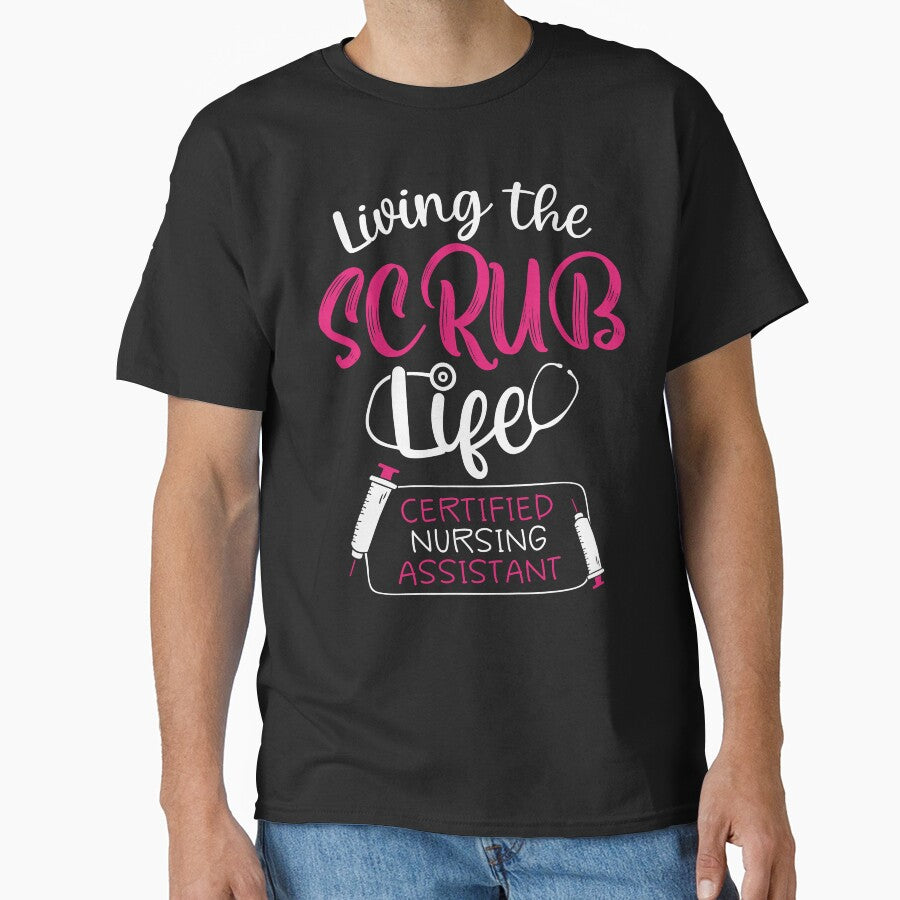 Funny Nursing Shirt - Living The Scrub Life by SunsetGloww Hoodie, Sweatshirt | BlankRebels.com (Image 1)