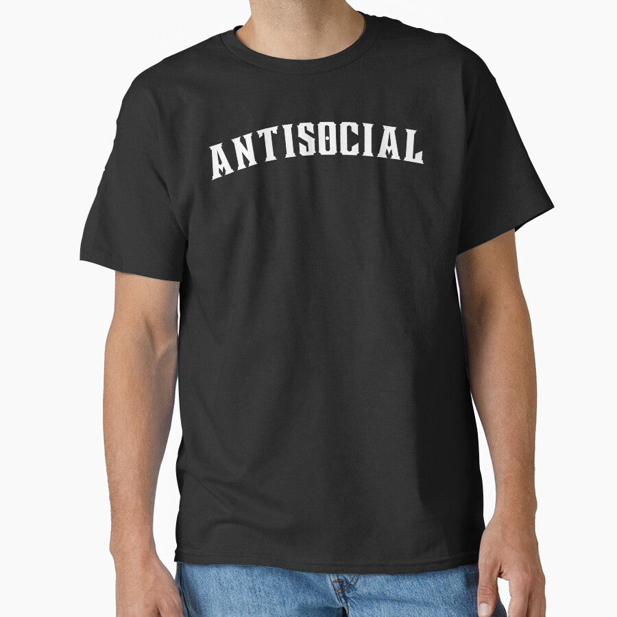 Antisocial. Antisocial Introvert Typography Design. by That Cheeky Tee Hoodie, Sweatshirt | BlankRebels.com (Image 1)