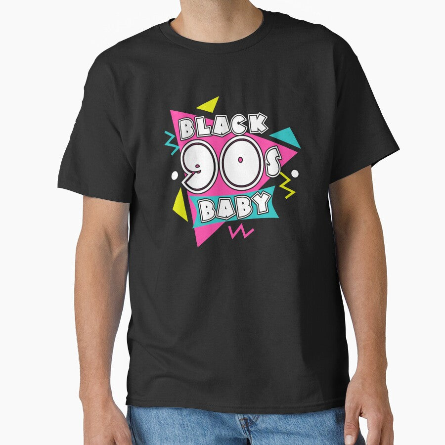 Black 90s Baby Retro Vintage Birthday by blackartmatters T-Shirts, Hoodie, Sweatshirt | BlankRebels.com (Image 1)