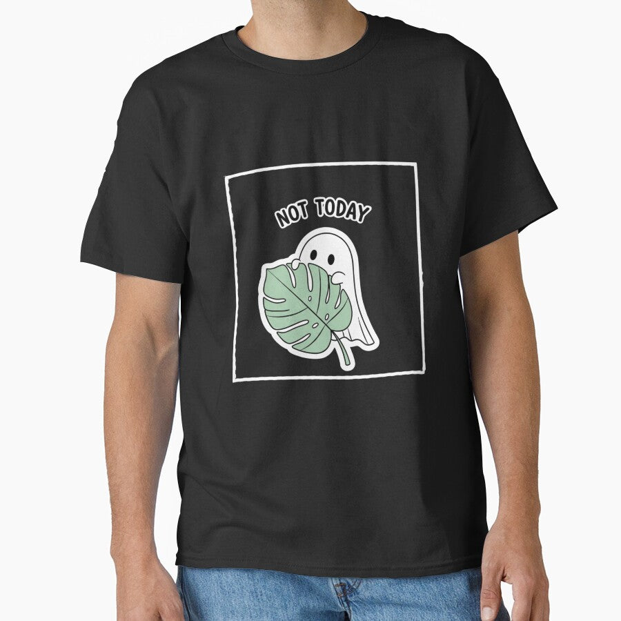 Ghost Hiding Behind Leaf - Cute Social Anxiety Art by Skill_&_Stone T-Shirts, Hoodie, Sweatshirt | BlankRebels.com (Image 1)