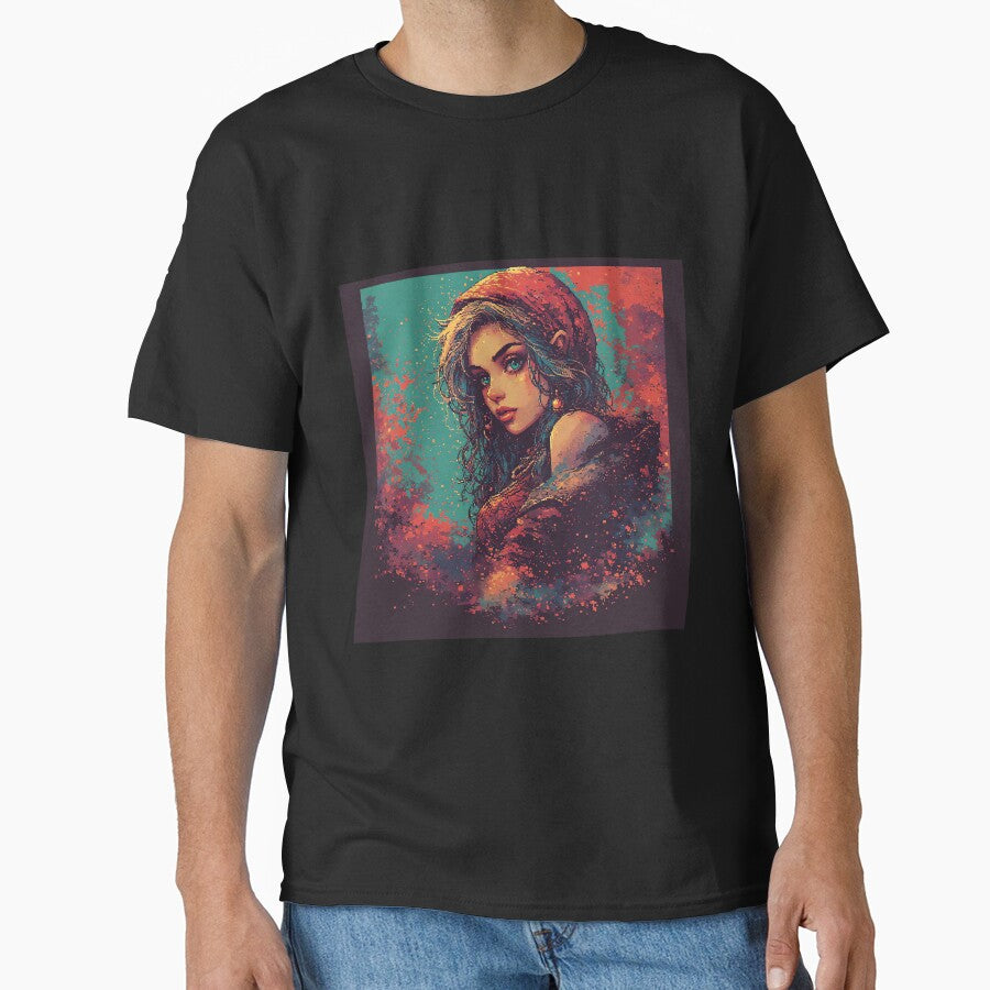 Retro Art Woman Pixel Art T-Shirts, Hoodie, Sweatshirt