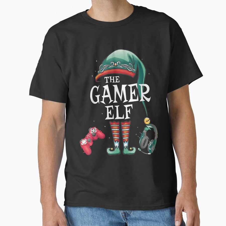 Gamer Elf Family Matching Christmas Group Funny Pajama by JacalynVick T-Shirts, Hoodie, Sweatshirt (Image 1)
