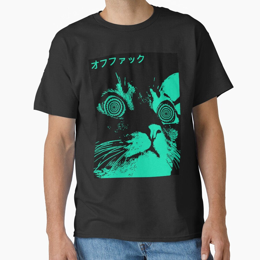 Vaporwave Cool Cat Japanese Urban Neon Style by OWLvision33 T-Shirts, Hoodie, Sweatshirt | BlankRebels.com (Image 1)