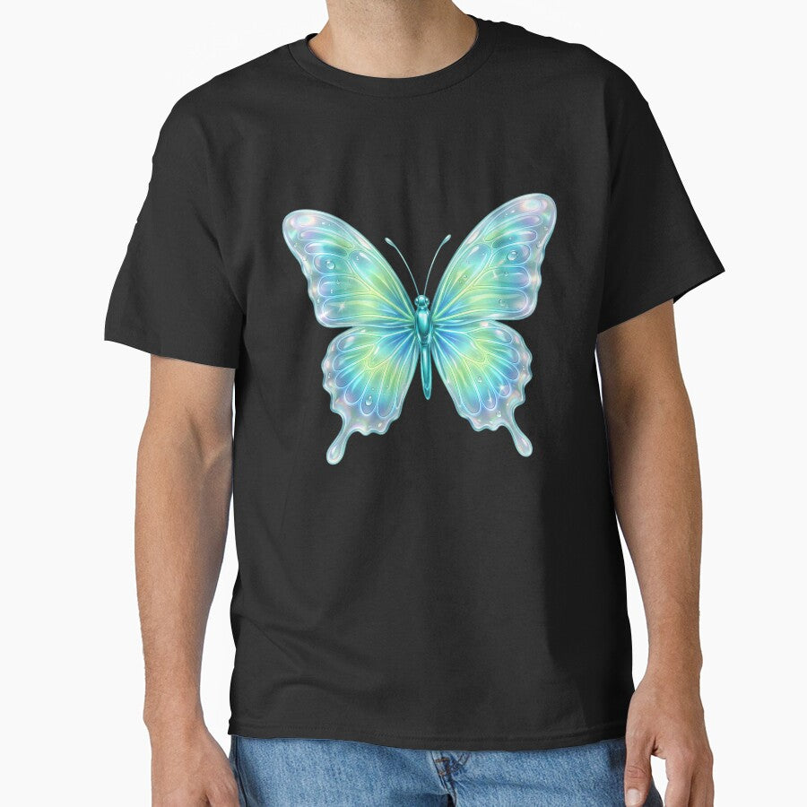 Magical Iridescent Glass Butterfly Teal Blue Wings by DigitalAnnaBanana T-Shirts, Hoodie, Sweatshirt (Image 1)