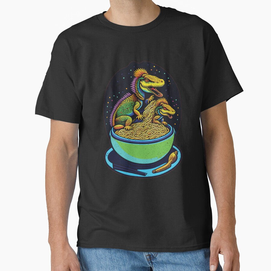 Funny Bearded Dragons Eating Noodles by Trendy Valley T-Shirts, Hoodie, Sweatshirt | BlankRebels.com (Image 1)