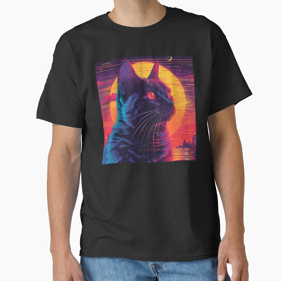 Virtual Catventure: Vaporwave Cat Chronicles by Artful-Adam T-Shirts, Hoodie, Sweatshirt | BlankRebels.com (Image 1)