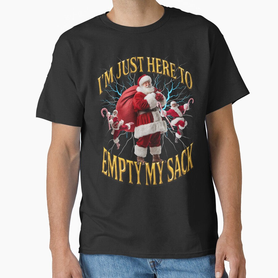 I'm Just Here To Empty My Sack Santa Rude Innuendo by RockFireMerch T-Shirts, Hoodie, Sweatshirt | BlankRebels.com (Image 1)