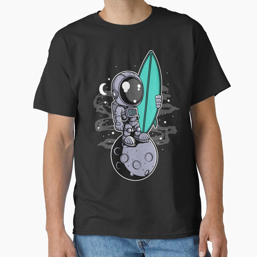 Astronaut Surfer - Funny Outer Space Lovers by Desteroids T-Shirts, Hoodie, Sweatshirt | BlankRebels.com (Image 1)