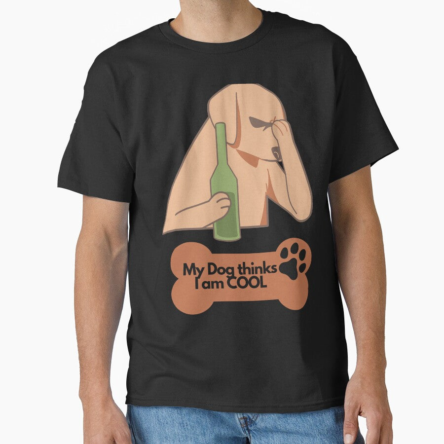 Sarcastic Dog sayings | My Dog thinks I am Cool | Funny Dog Lover design | Dog Lover Vibrant colorful design by... (Image 1)