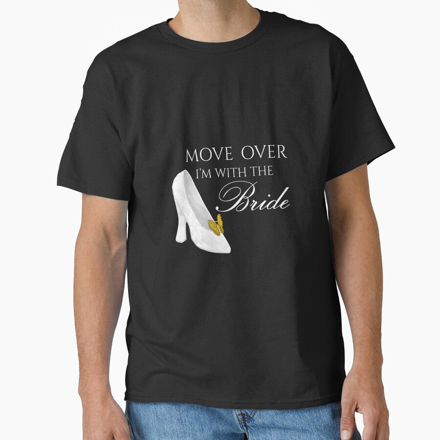 Wedding Season Hen Party Trip Bride Squad - Move Over Im With the BRIDE (Black background) by talgursmusthave... (Image 1)