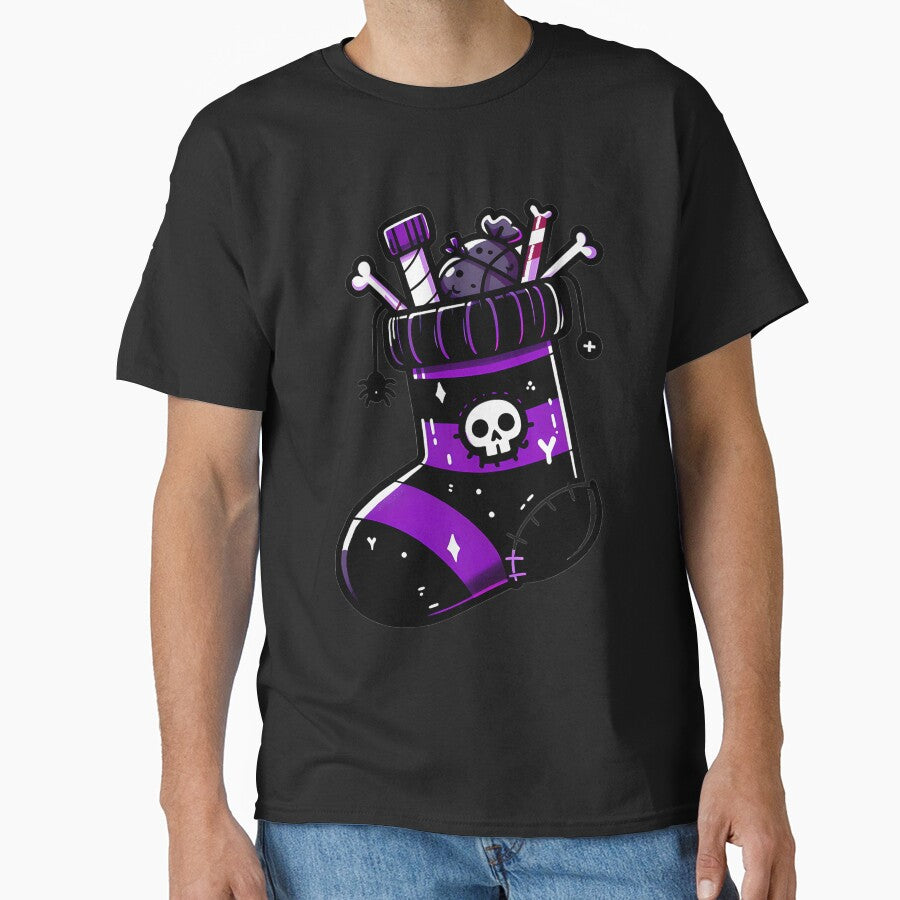 Spooky Holiday Stocking Purple Goth by hybmcvdtj77