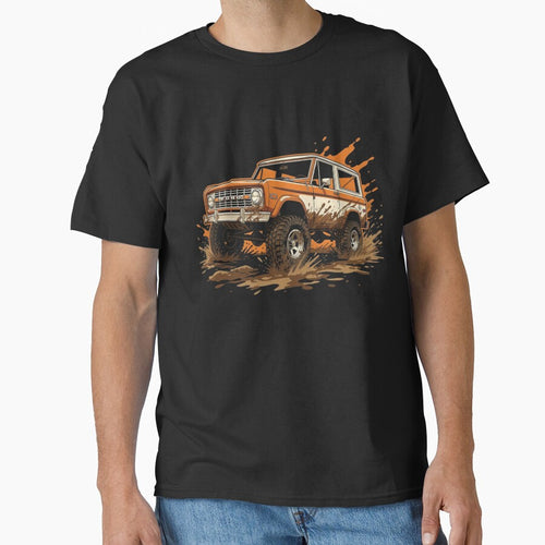 1969 Ford Bronco Off Road Mud Splash Truck Art by TheArtOfCar