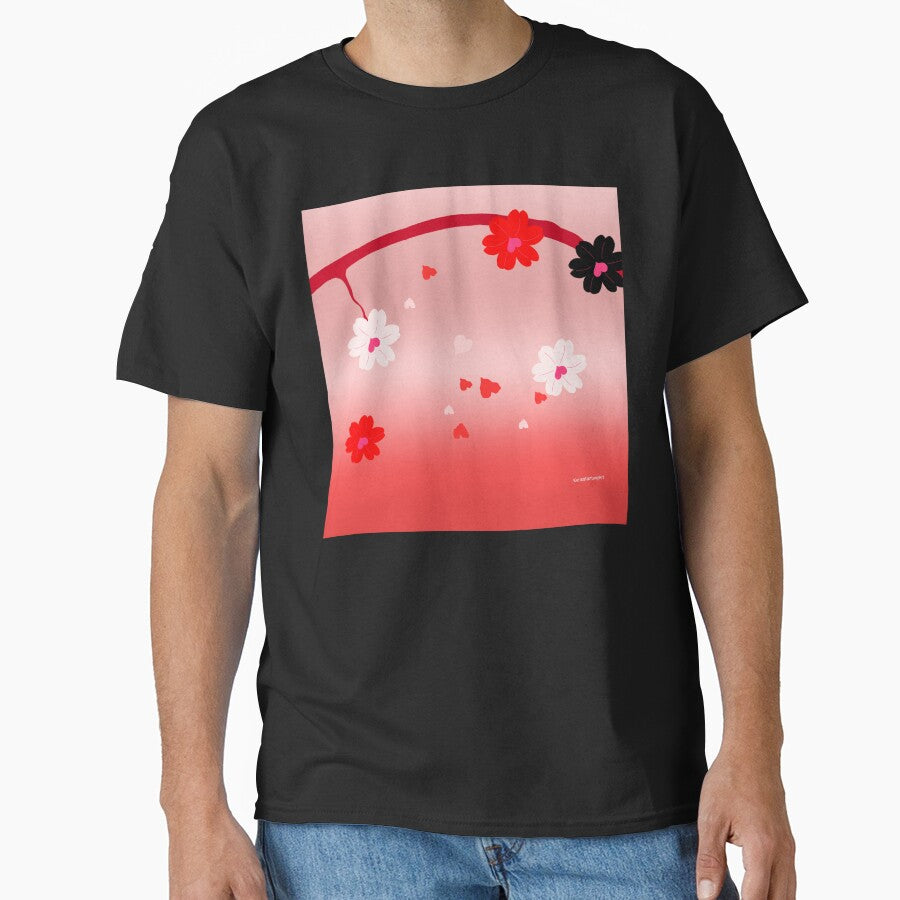 Cute flower Petals – Romantic Heart Blossom Digital Art” by kerissfantasyart T-Shirts, Hoodie, Sweatshirt (Image 1)