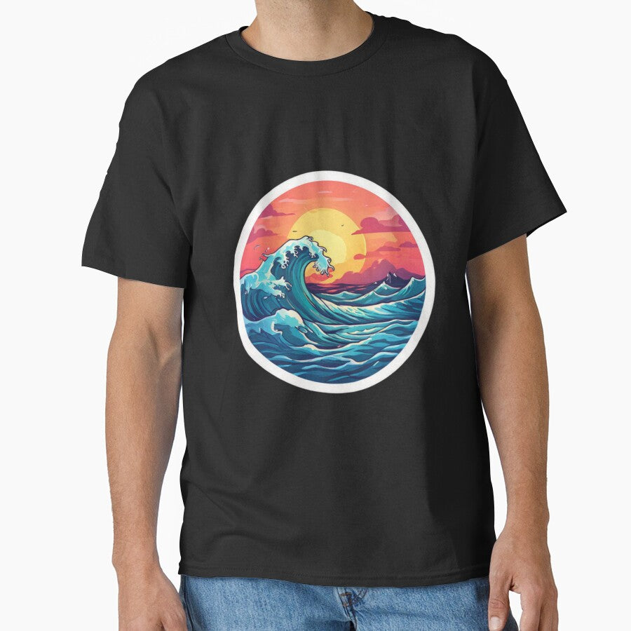 Cool Ocean Wave Art by Planetporridge T-Shirts, Hoodie, Sweatshirt | BlankRebels.com (Image 1)