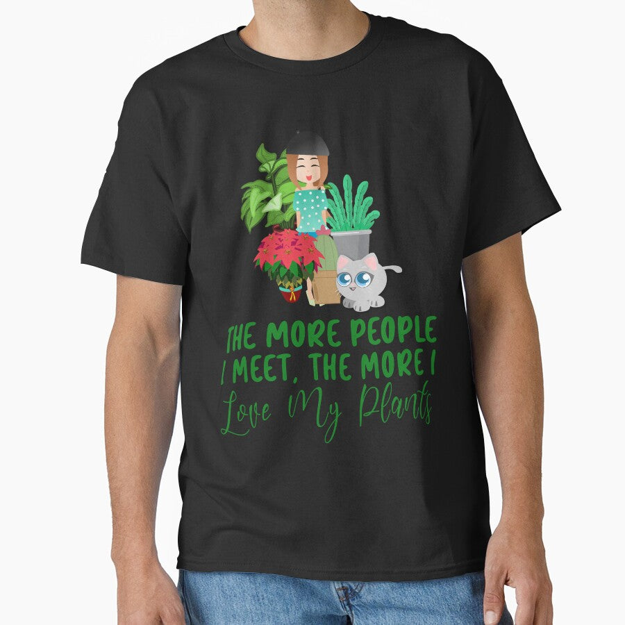The More People I meet, The more I love my Plants Cute Plant Lover by Yellow Coffee T-Shirts, Hoodie, Sweatshirt (Image 1)