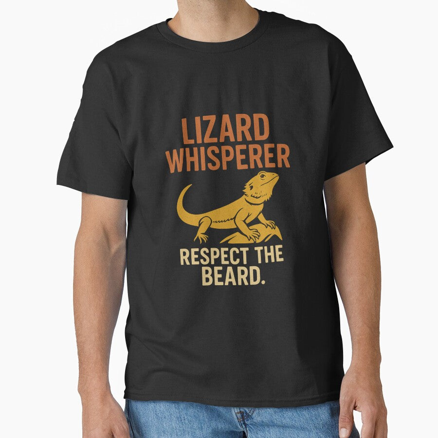 Lizard Whisperer Bearded Dragon T-Shirt – Funny Reptile Pet Lover Gift by teezzi Hoodie, Sweatshirt (Image 1)