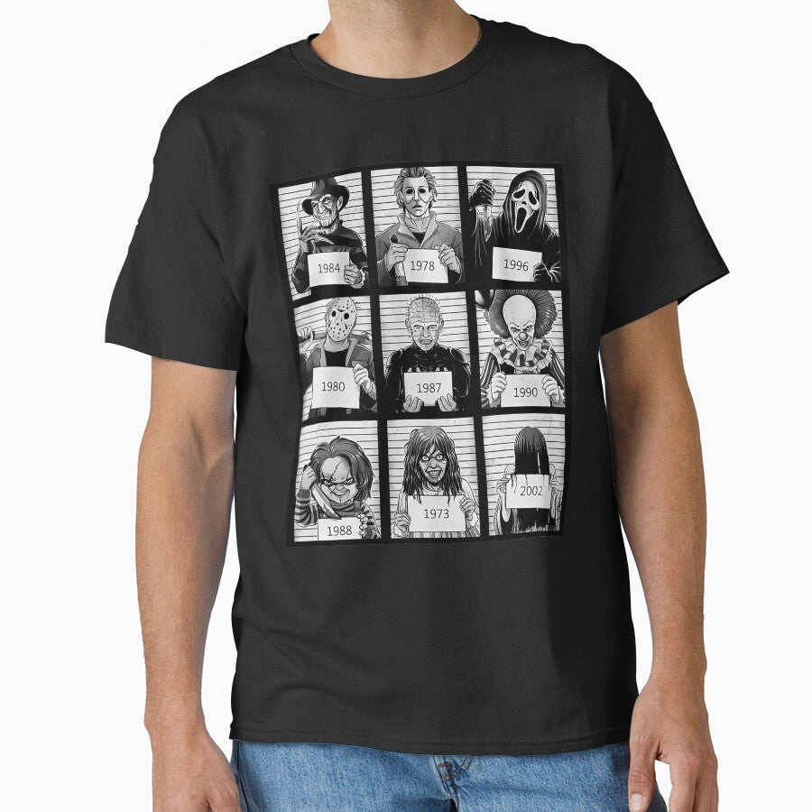 Vintage Scary Horror Movie Halloween Character Autumn by rcbshgfuc79 T-Shirts, Hoodie, Sweatshirt | BlankRebels.com (Image 1)