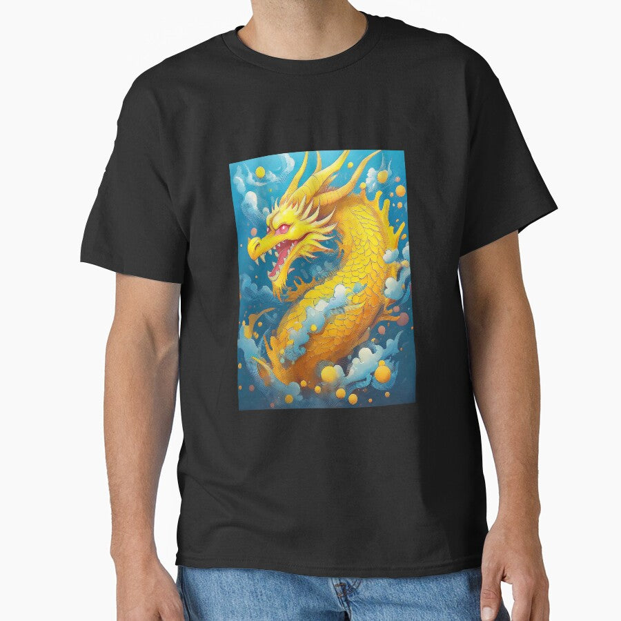 Yellow dragon cartoon. by BAR DEC T-Shirts, Hoodie, Sweatshirt | BlankRebels.com (Image 1)