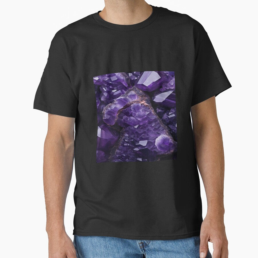 Purple Crystal Cluster Masterpiece Artwork by NivyasArtistry T-Shirts, Hoodie, Sweatshirt | BlankRebels.com (Image 1)