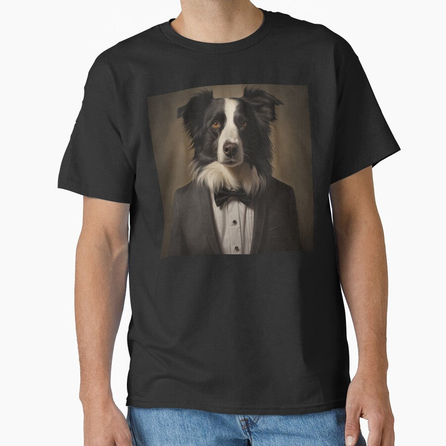 Border Collie Dog in Suit by Merchgard