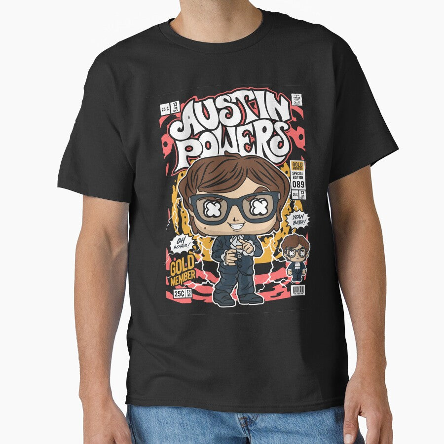 Austin Powers Oh Behave Yeah Baby Gold Member Spy Movie Fan by visionsunveiled T-Shirts, Hoodie, Sweatshirt (Image 1)