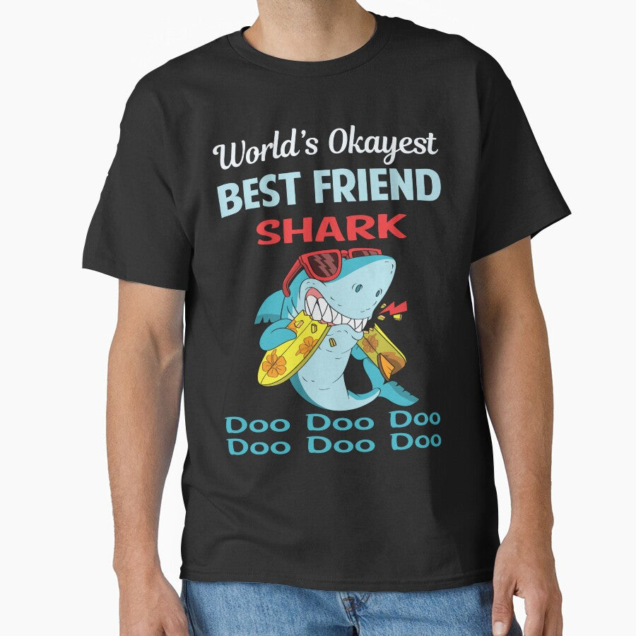 Funny Shark BEST FRIEND by StoreHornedFace T-Shirts, Hoodie, Sweatshirt | BlankRebels.com (Image 1)