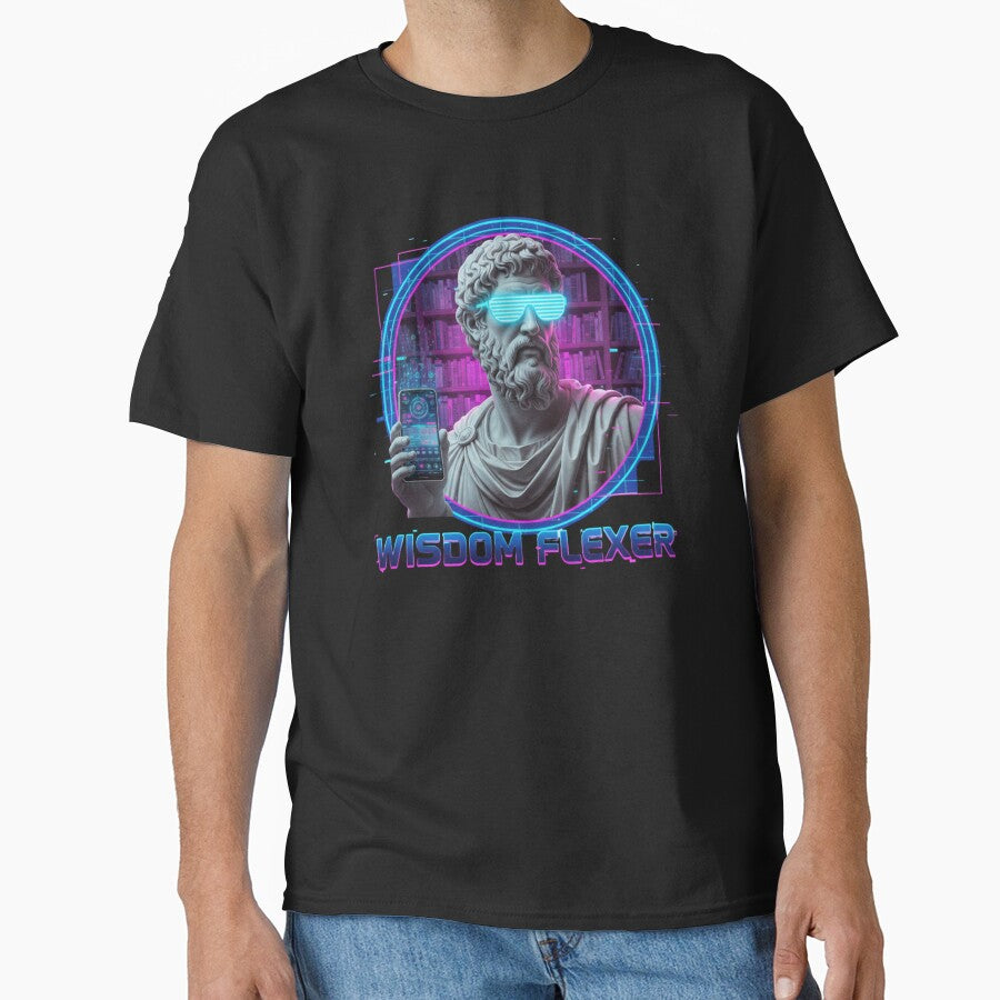Cyberpunk Odysseus Greek Statue - Modern Mythology & Dark Academia 2026 by Scorpia67 T-Shirts, Hoodie, Sweatshirt (Image 1)