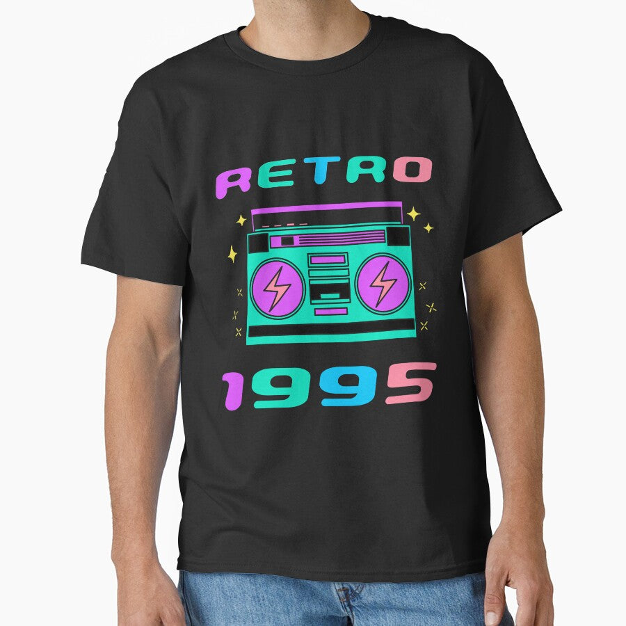 28 Years Old 70s Nostalgia Decorations Funny 1995 Cool 28th Birthday by CoolCreative T-Shirts, Hoodie, Sweatshirt (Image 1)
