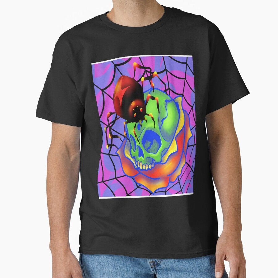 Spider skull and Rose by Randall6903807 T-Shirts, Hoodie, Sweatshirt | BlankRebels.com (Image 1)