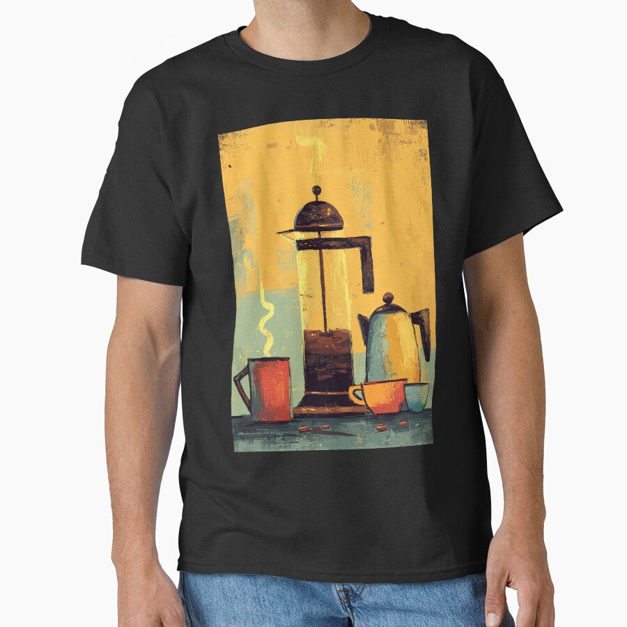 Vintage Cafe Coffee Press Light Academia by bapupa T-Shirts, Hoodie, Sweatshirt | BlankRebels.com (Image 1)