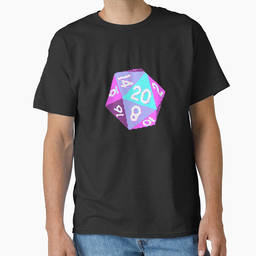 8Bit Vaporwave D20 Dice T-Shirts, Hoodie, Sweatshirt