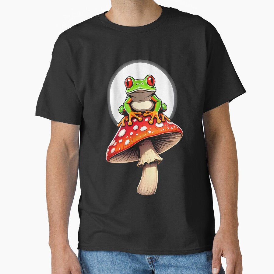 Cottagecore Aesthetic Frog On Mushroom by Funny Vintage Stickers And T-Shirts Hoodie, Sweatshirt | BlankRebels.com (Image 1)