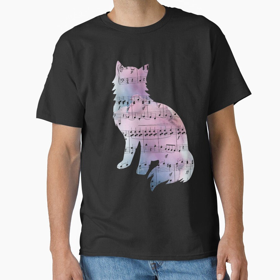 Music Lover Cat Silhouette by Heathermarie321 T-Shirts, Hoodie, Sweatshirt | BlankRebels.com (Image 1)