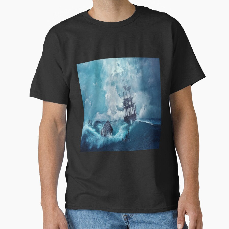Copy of Copy of Blue Ocean storm ship by MousaObaid T-Shirts, Hoodie, Sweatshirt | BlankRebels.com (Image 1)