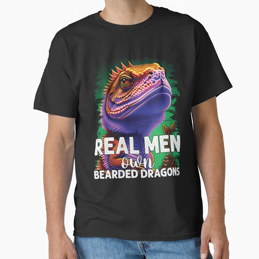 Real men own bearded dragons funny lizard lover by Trendy Valley T-Shirts, Hoodie, Sweatshirt | BlankRebels.com (Image 1)