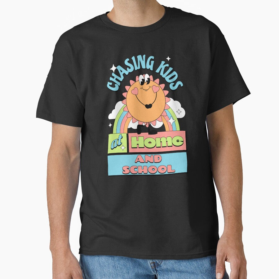 Chasing Kids At School And Home Teacher Mom by DomTeesHaven T-Shirts, Hoodie, Sweatshirt | BlankRebels.com (Image 1)