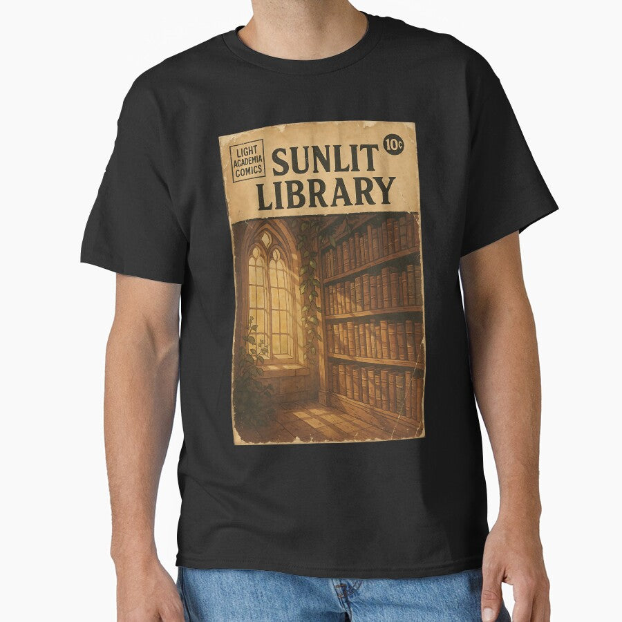 Light Academia: Sunlit Library by bapupa T-Shirts, Hoodie, Sweatshirt | BlankRebels.com (Image 1)