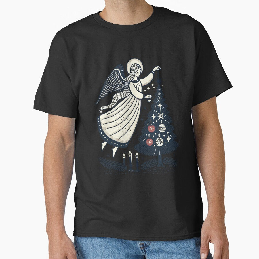 Vintage Angel Christmas Ornament Aesthetic by LuminOrb T-Shirts, Hoodie, Sweatshirt | BlankRebels.com (Image 1)
