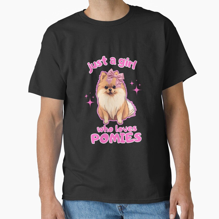 Just a girl who loves dogs Pomeranian by GoodyPaws T-Shirts, Hoodie, Sweatshirt | BlankRebels.com (Image 1)