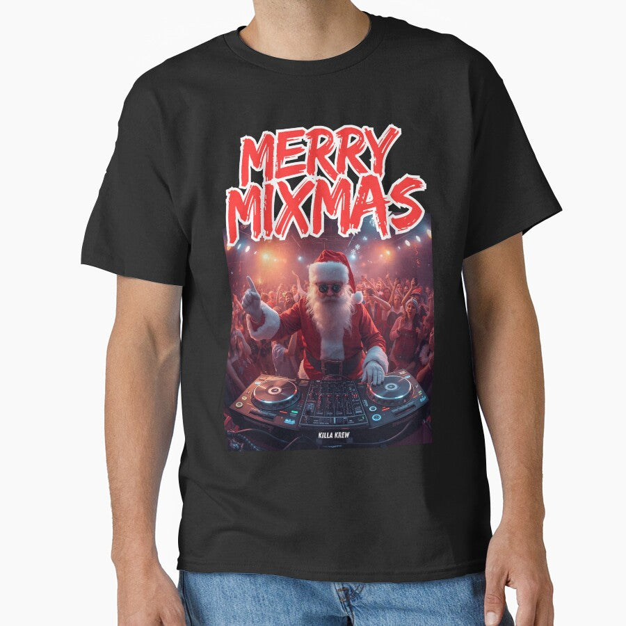 Merry Mixmas Christmas DJ by Killakrew T-Shirts, Hoodie, Sweatshirt | BlankRebels.com (Image 1)