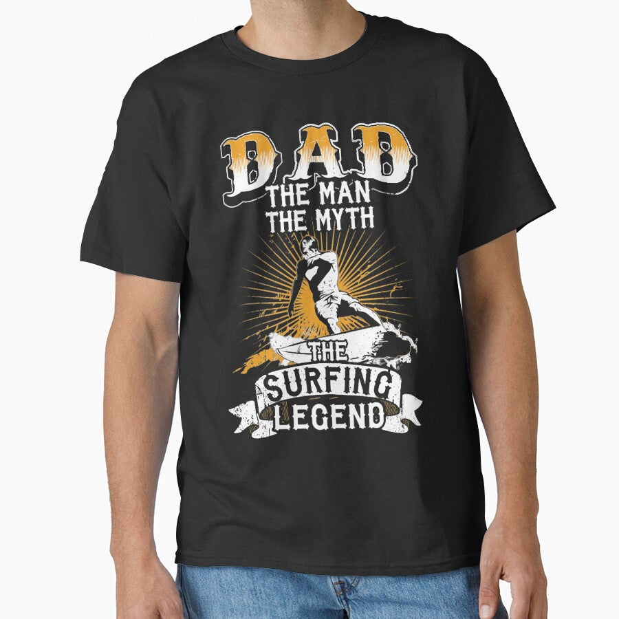 Dad - The Man The Myth The Surfing Legend by GeniusDesignArt T-Shirts, Hoodie, Sweatshirt | BlankRebels.com (Image 1)