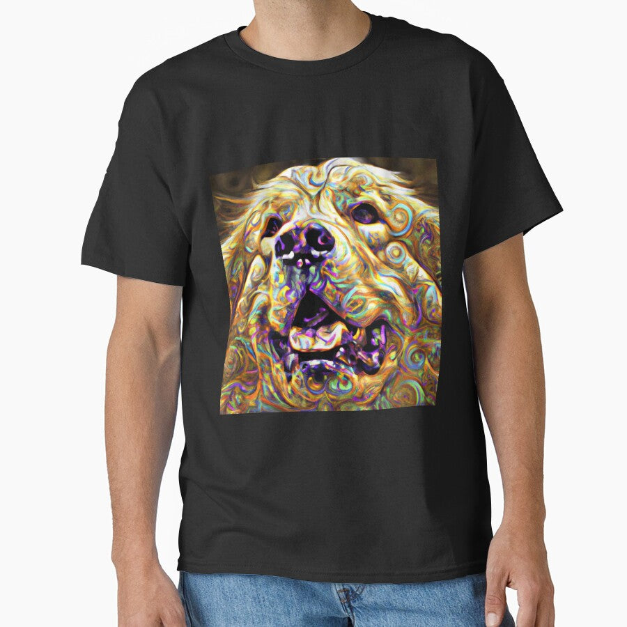 Tribal Golden Retriever Dog Art 1 by DiatomDesigns T-Shirts, Hoodie, Sweatshirt | BlankRebels.com (Image 1)